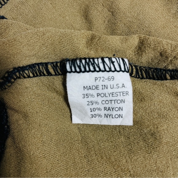 Pete Collection Long-sleeve Top Scrunchy Look Gray with Tan Lining Size Large - Picture 9 of 11